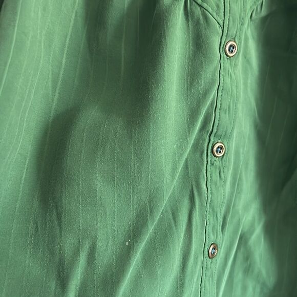 Anthropologie Maeve Avignon Emerald Button Down Blouse Size S - Picture 4 of 7